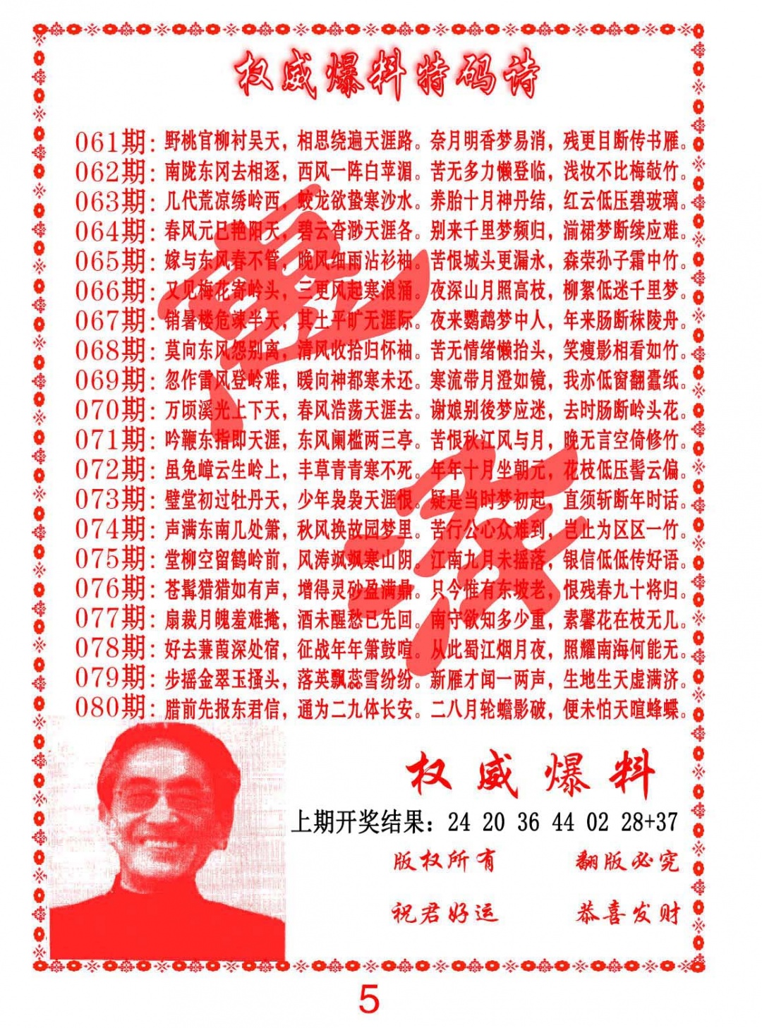 067期权威爆料特码诗[图]