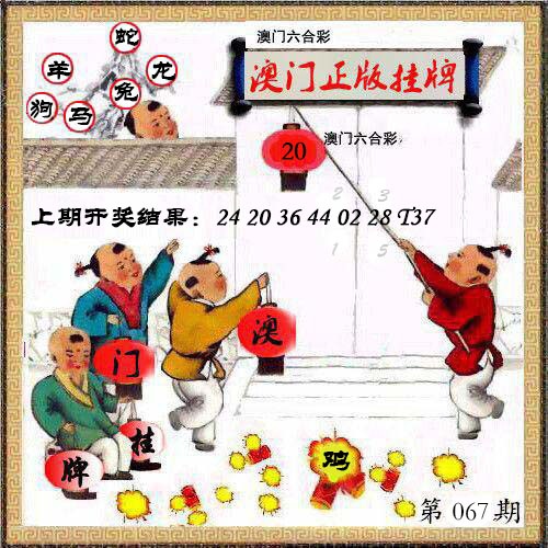 067期澳门挂牌另版[图]