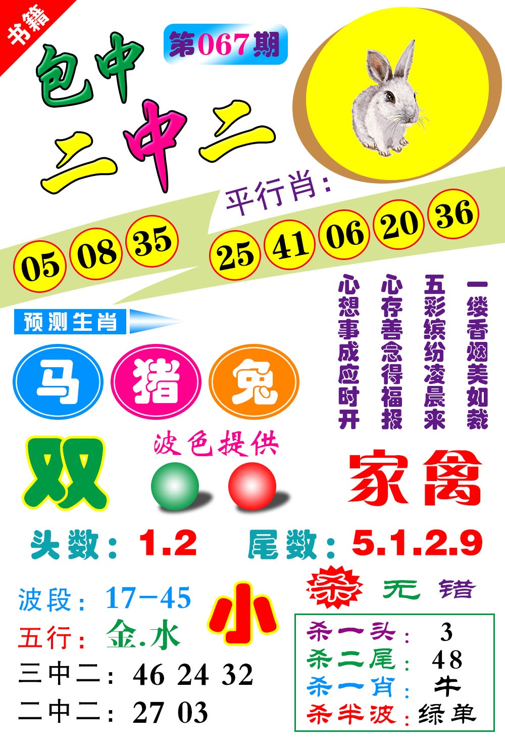 067期澳门预测生肖[图]