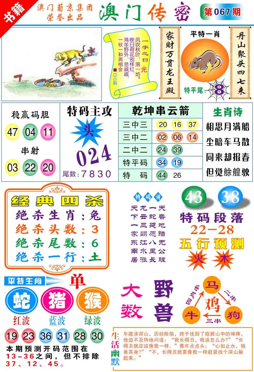 067期澳门传密心水[图]