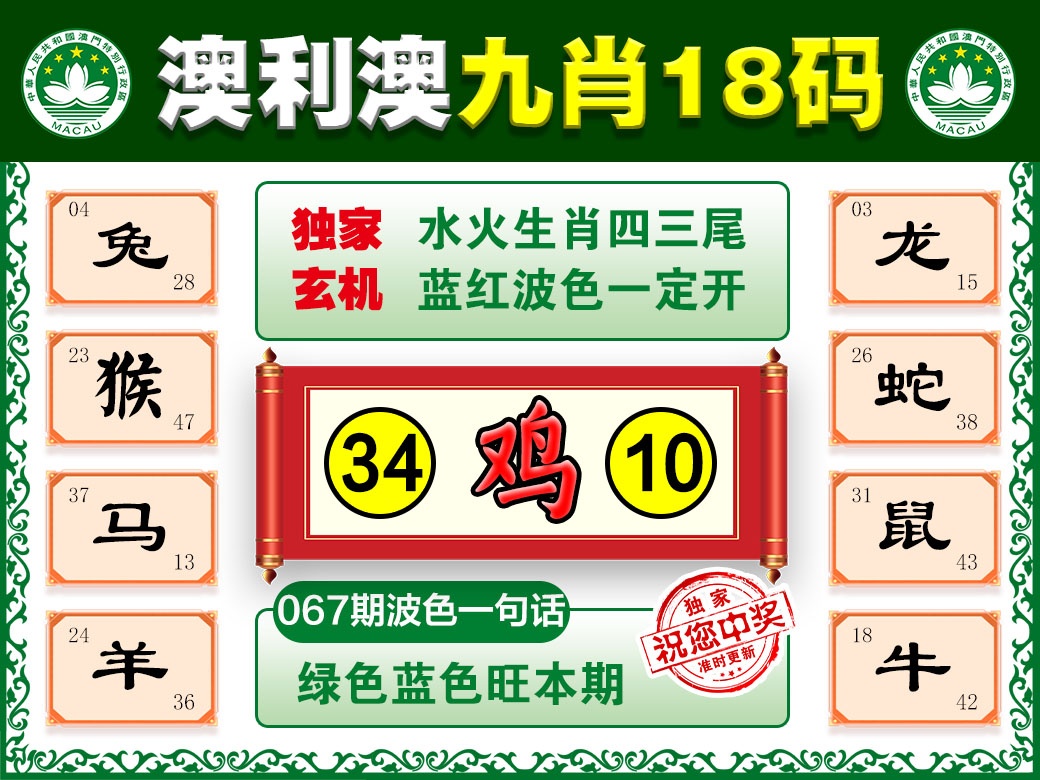 067期澳利澳九肖[图]