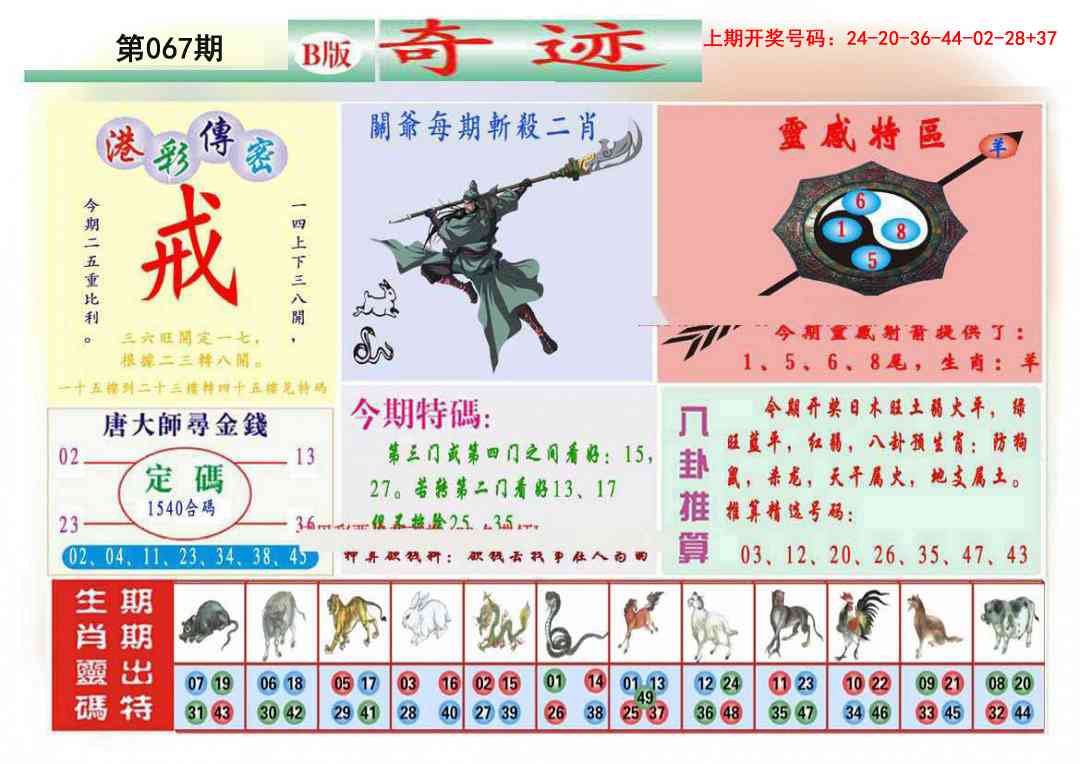 067期九龍奇迹B(推荐)[图]