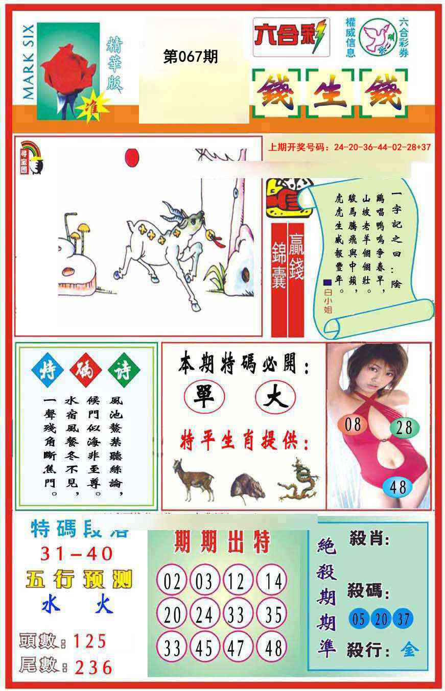 067期九龍钱生钱(推荐)[图]