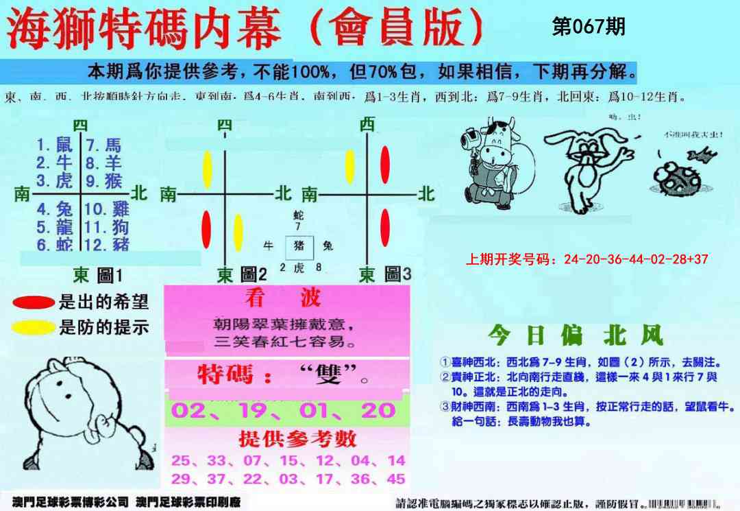 067期另版海狮特码内幕报[图]