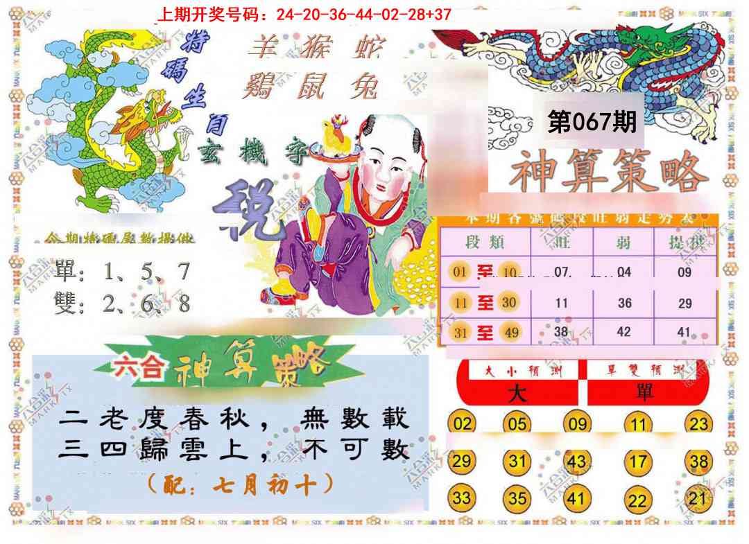 067期神算策略[图]