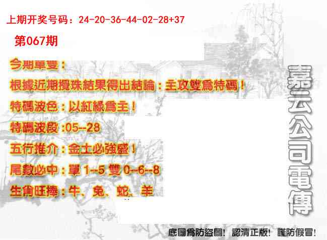 067期嘉云公司电传[图]