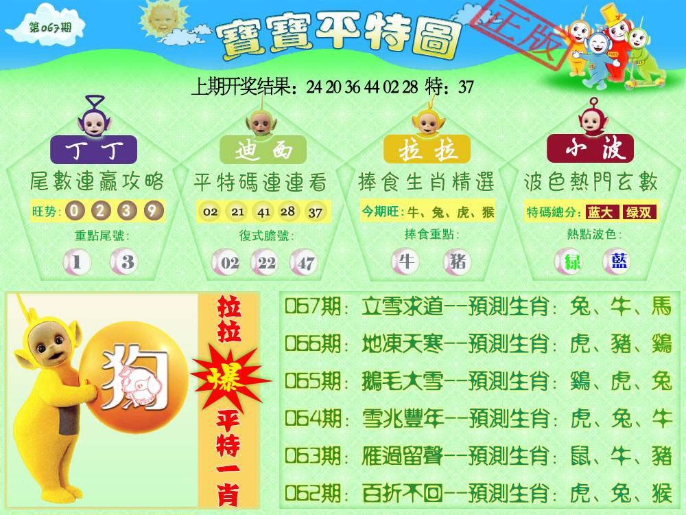 067期天线宝宝平特图[图]
