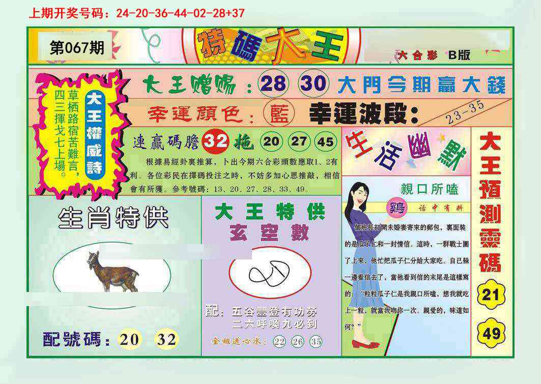 067期特码大王B[图]