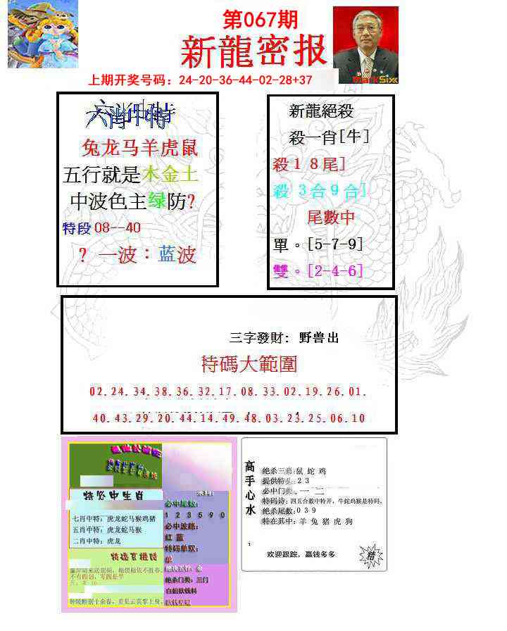 067期新龙密报[图]