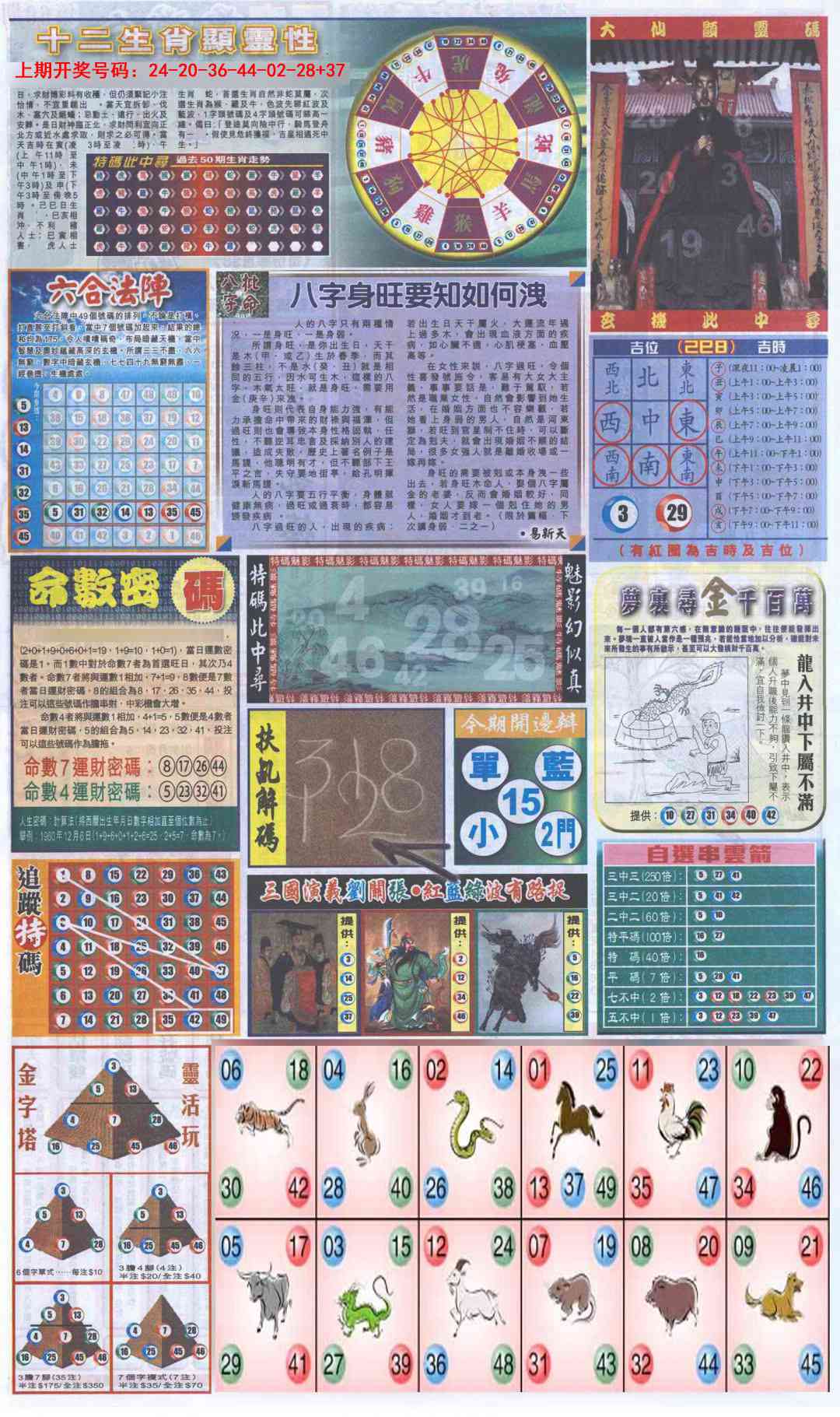 067期新报跑狗-2(背面)[图]