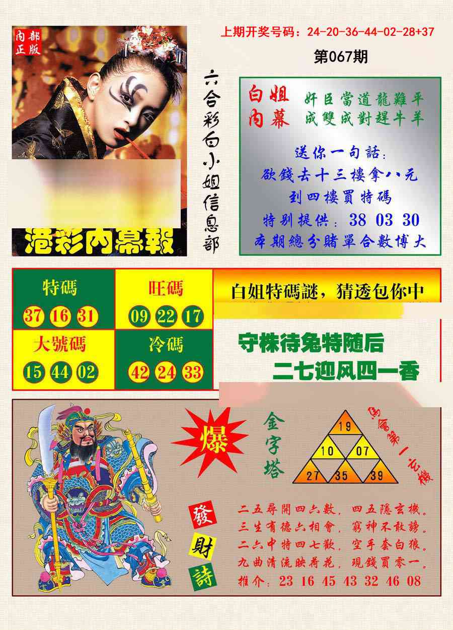 067期港彩内幕报[图]