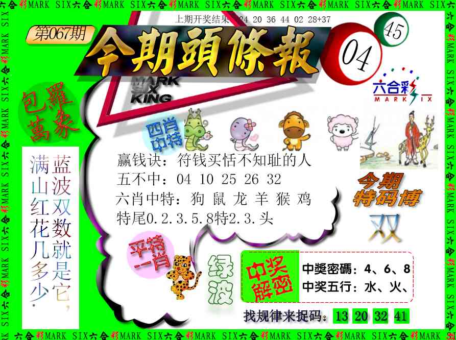 067期今期头条报[图]