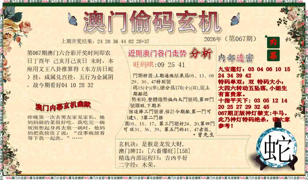 067期偷码玄机[图]